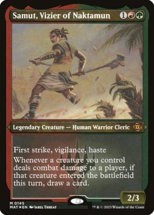 Samut, Vizier of Naktamun - Etched<br /><span class="collector-number">Collector No. 145</span>