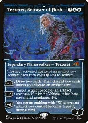 Tezzeret, Betrayer of Flesh - Etched<br /><span class="collector-number">Collector No. 419</span>