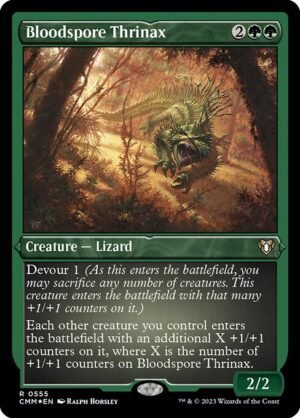 Bloodspore Thrinax - Etched<br /><span class="collector-number">Collector No. 555</span>