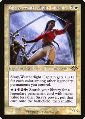 Sisay, Weatherlight Captain - Etched<br /><span class="collector-number">Collector No. 6</span>