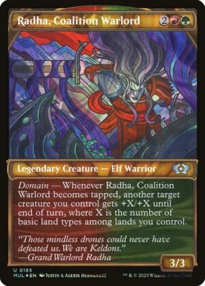 Radha, Coalition Warlord - Foil<br /><span class="collector-number">Collector No. 185</span>
