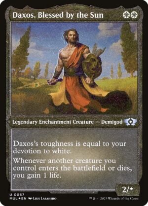 Daxos, Blessed by the Sun - Etched<br /><span class="collector-number">Collector No. 67</span>