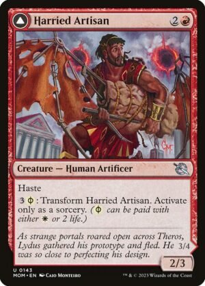 Harried Artisan // Phyrexian Skyflayer - Foil<br /><span class="collector-number">Collector No. 143</span>