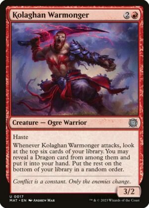 Kolaghan Warmonger - Foil<br /><span class="collector-number">Collector No. 17</span>