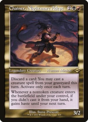 Chainer, Nightmare Adept - Etched<br /><span class="collector-number">Collector No. 419</span>