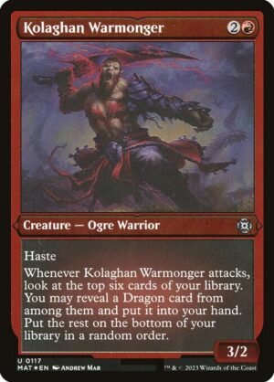 Kolaghan Warmonger - Etched<br /><span class="collector-number">Collector No. 117</span>