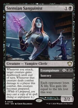 Stensian Sanguinist // Exsanguinate<br /><span class="collector-number">Collector No. 29</span>