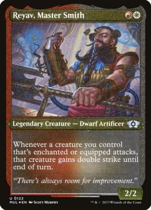 Reyav, Master Smith - Etched<br /><span class="collector-number">Collector No. 122</span>