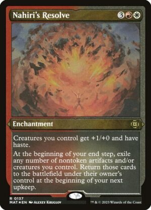 Nahiri's Resolve - Etched<br /><span class="collector-number">Collector No. 137</span>