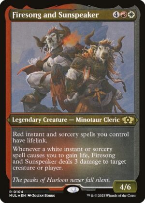 Firesong and Sunspeaker - Etched<br /><span class="collector-number">Collector No. 104</span>
