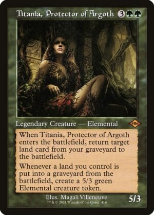 Titania, Protector of Argoth - Etched<br /><span class="collector-number">Collector No. 416</span>