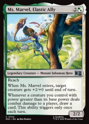 Ms. Marvel, Elastic Ally - Foil<br /><span class="collector-number">Collector No. 744</span>