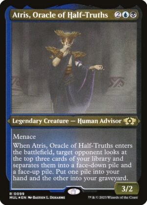 Atris, Oracle of Half-Truths - Etched<br /><span class="collector-number">Collector No. 99</span>