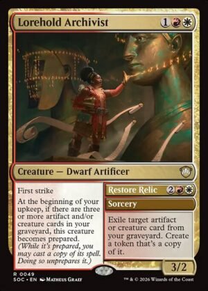 Lorehold Archivist // Restore Relic<br /><span class="collector-number">Collector No. 49</span>
