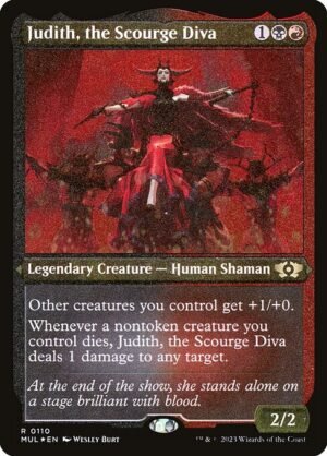 Judith, the Scourge Diva - Etched<br /><span class="collector-number">Collector No. 110</span>