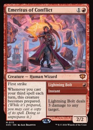 Emeritus of Conflict // Lightning Bolt<br /><span class="collector-number">Collector No. 113p</span>
