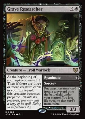 Grave Researcher // Reanimate<br /><span class="collector-number">Collector No. 85p</span>